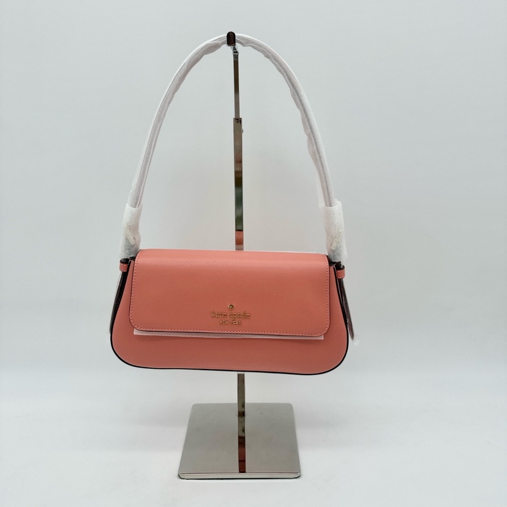 Kate Spade Madison Saffiano Leather Small Flap Shoulder Bag Terracotta
